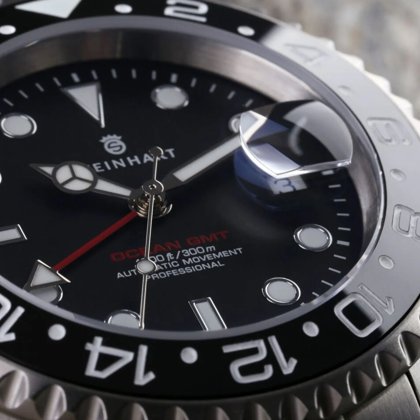 Steinhart Watches Gmt-Ocean 1 Black Ceramic Diver Watch