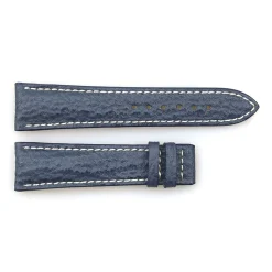Steinhart Watches Leather Strap Blue For Marine Chronograph Size S