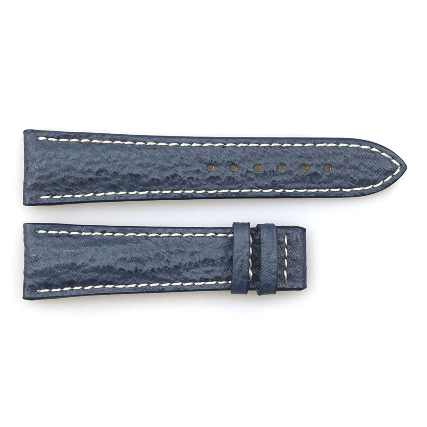 Steinhart Watches Leather Strap Blue For Marine Chronograph Size S