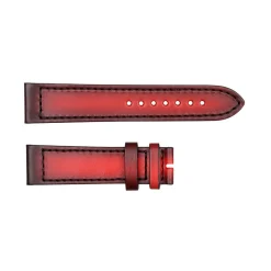 Steinhart Watches Leather Strap For Ocean Two Carbon Red Size L
