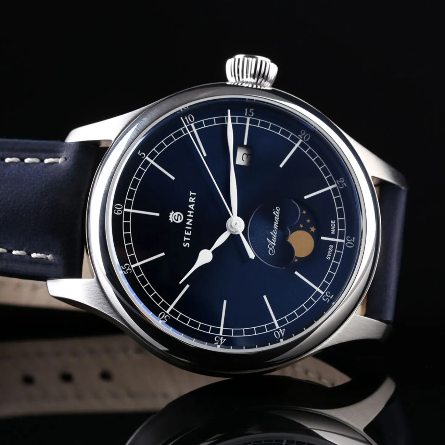 Steinhart Watches Marine Moon Phase Blue