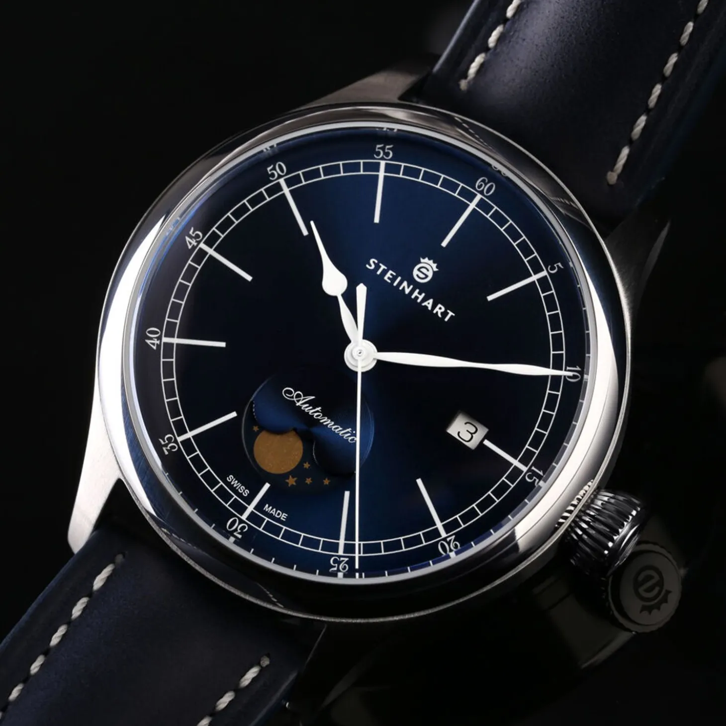 Steinhart Watches Marine Moon Phase Blue