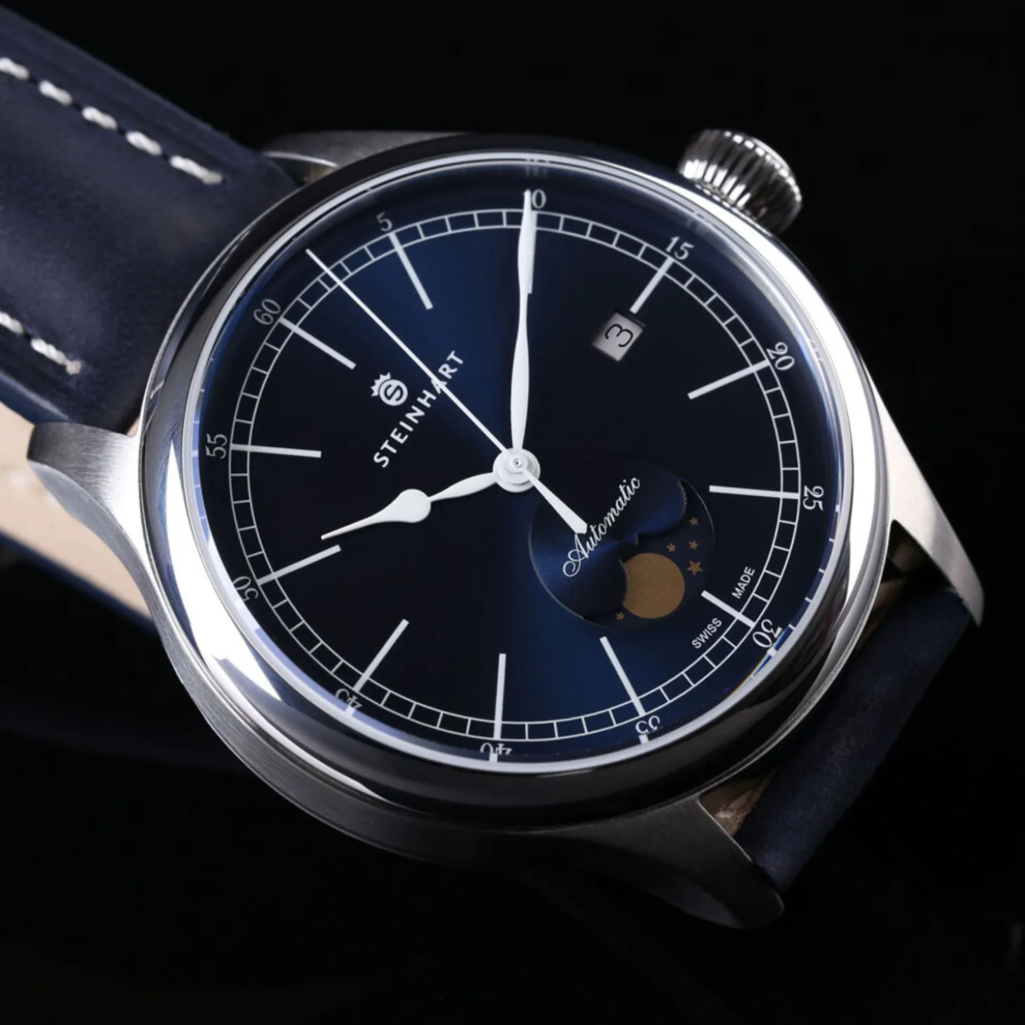 Steinhart Watches Marine Moon Phase Blue