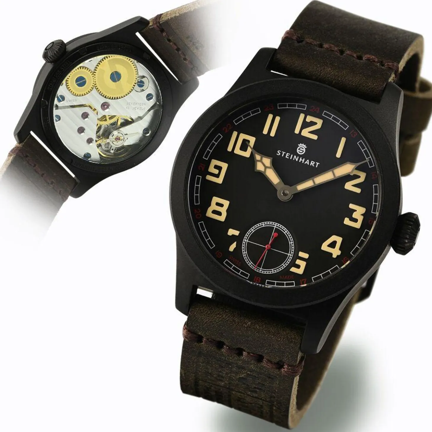 Steinhart Watches Military 42 Handwinding Black