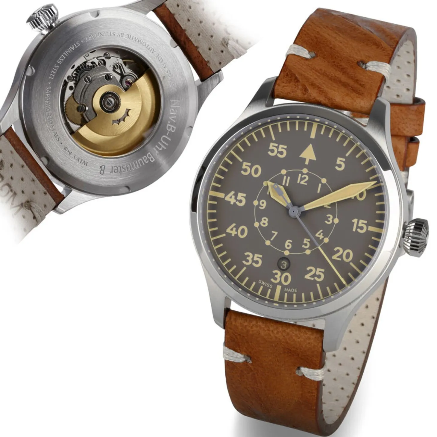 Steinhart Watches Nav B-Uhr 42 Vintage Beige B-Muster