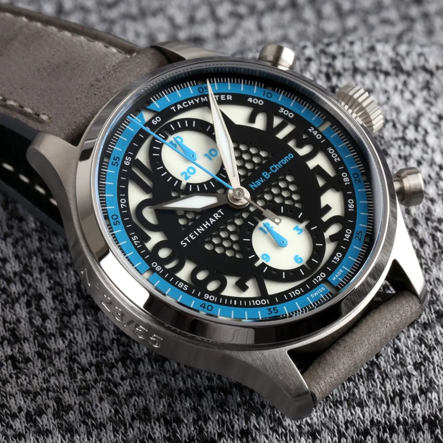Steinhart Watches Nav.B-Chrono 42 Skeleton Blue