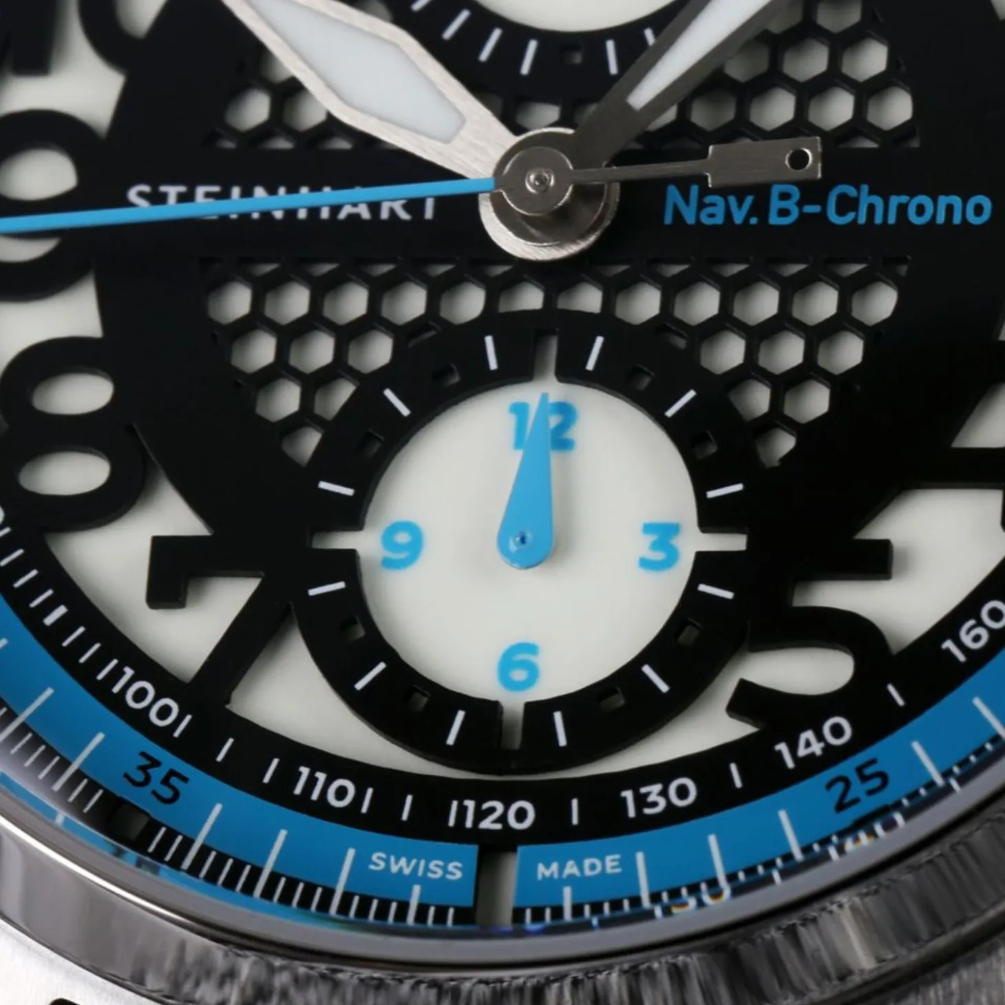 Steinhart Watches Nav.B-Chrono 42 Skeleton Blue
