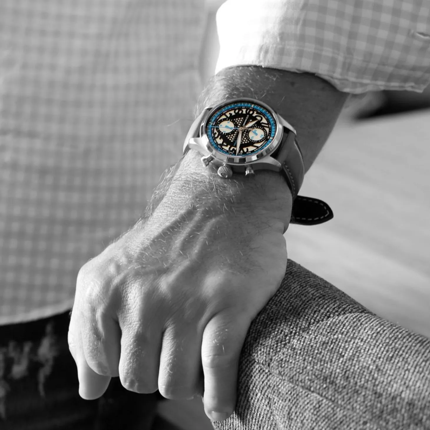 Steinhart Watches Nav.B-Chrono 42 Skeleton Blue