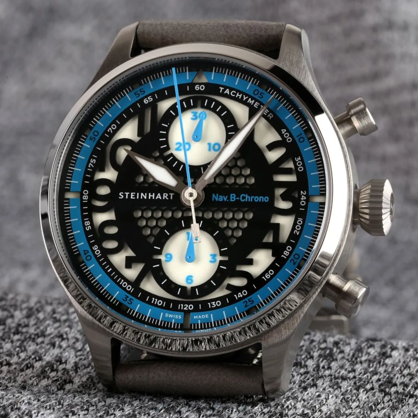 Steinhart Watches Nav.B-Chrono 42 Skeleton Blue