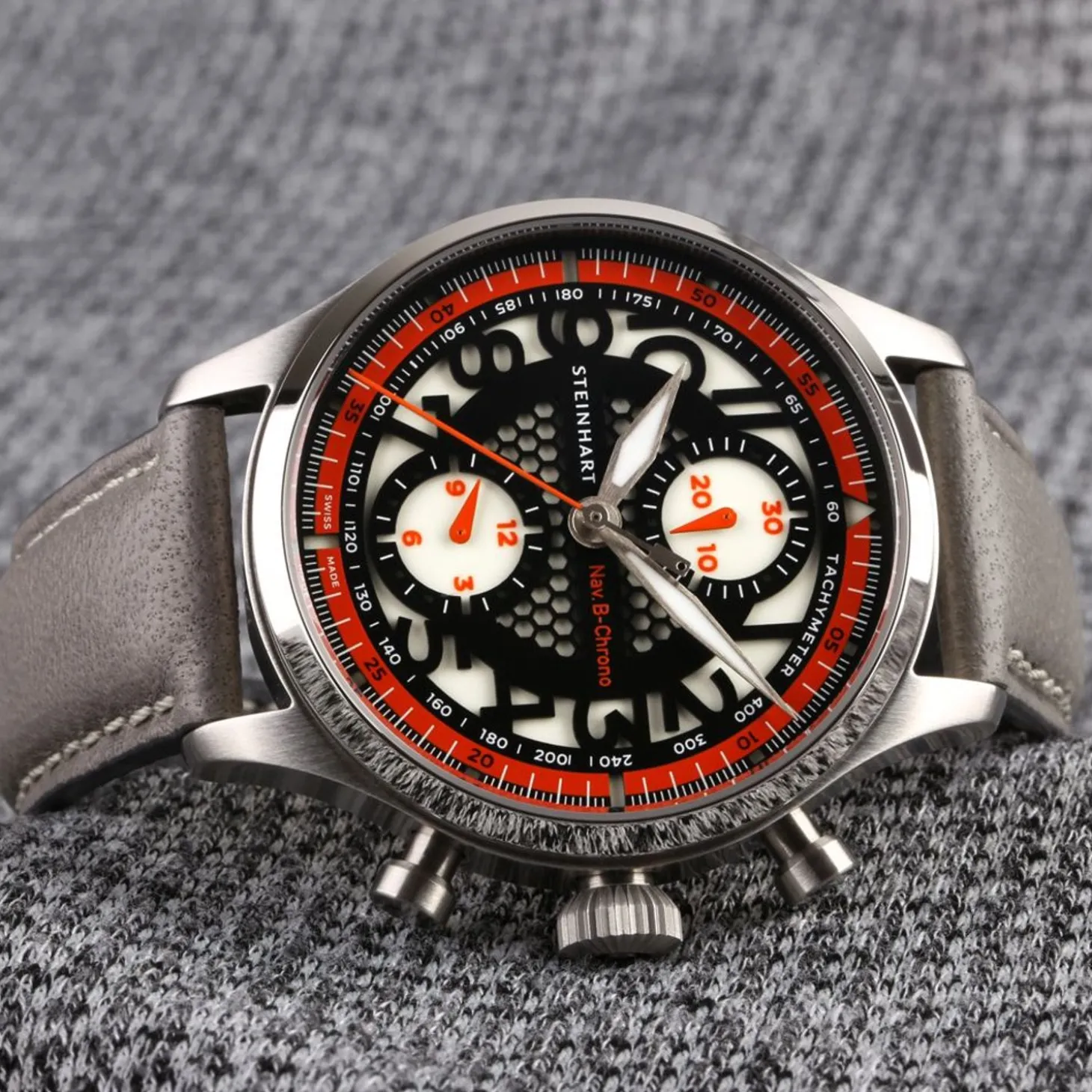 Steinhart Watches Nav.B-Chrono 42 Skeleton Orange