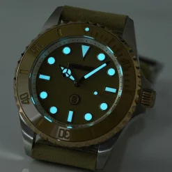 Steinhart Watches Ocean 39 Beige Ceramic Diver Watch