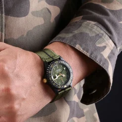 Steinhart Watches Ocean 39 Gmt Black Military Khaki Diver Watch