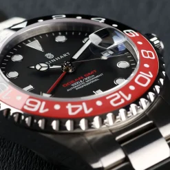 Steinhart Watches Ocean 39 Gmt Black-Red Ceramic Diver Watch
