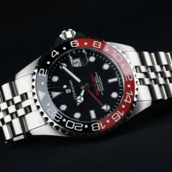 Steinhart Watches Ocean 39 Gmt.2 Black-Red Ceramic Diver Watch