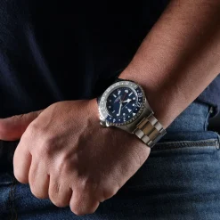 Steinhart Watches Ocean 3 Gmt Blue-Grey Ceramic