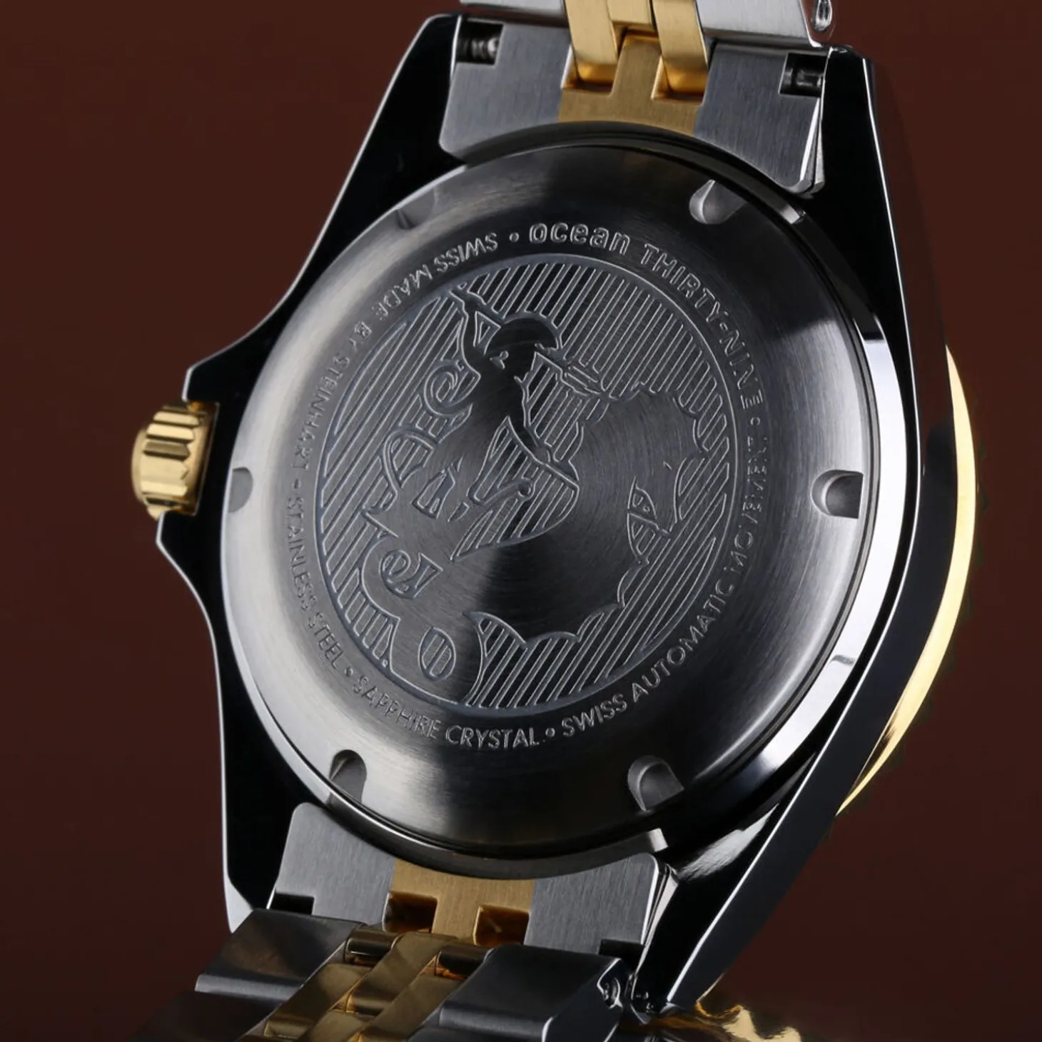 Steinhart Watches Ocean 39 Gmt.2 Two-Tone Chocolate Diver Watch
