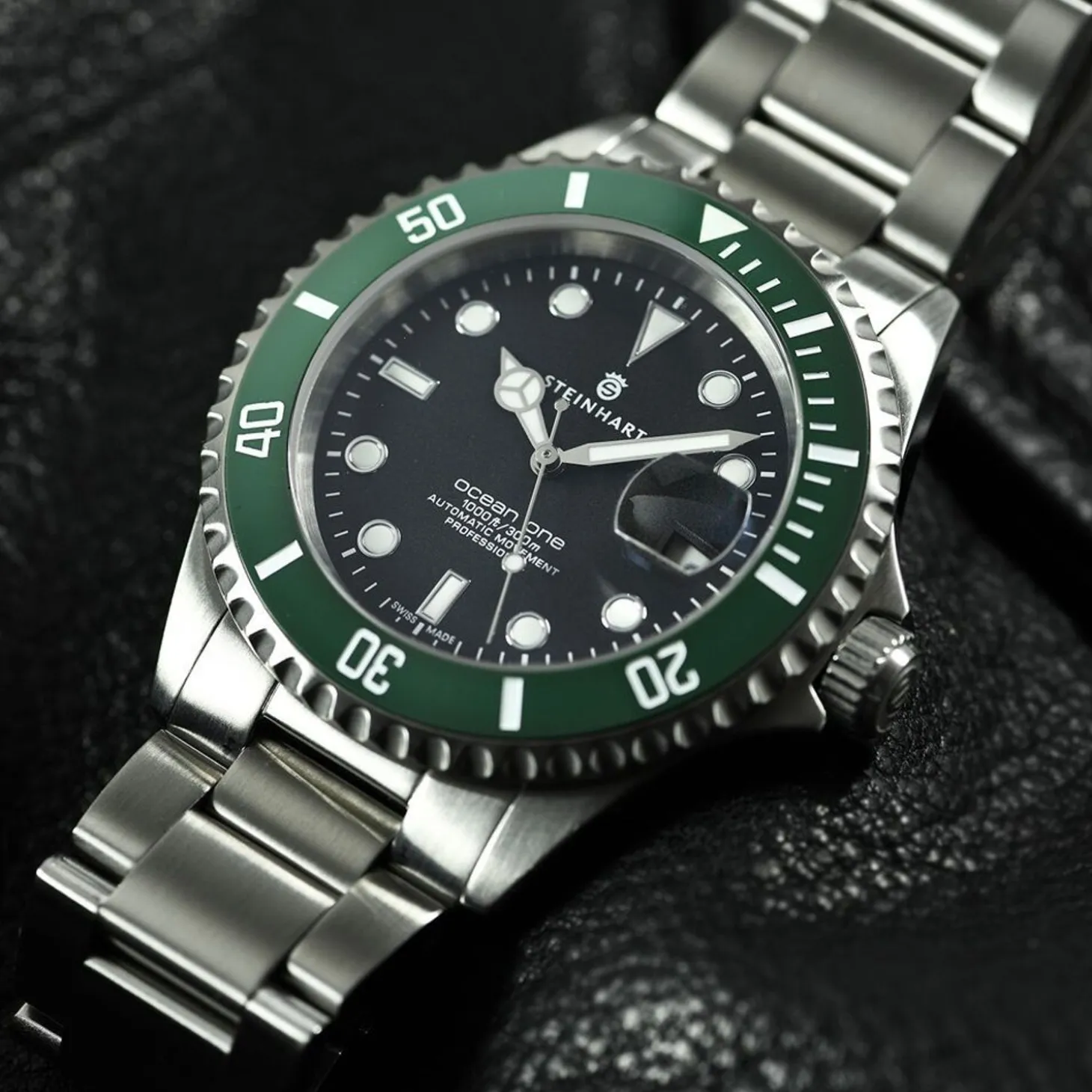 Steinhart Watches Ocean 39 Green Ceramic Diver Watch