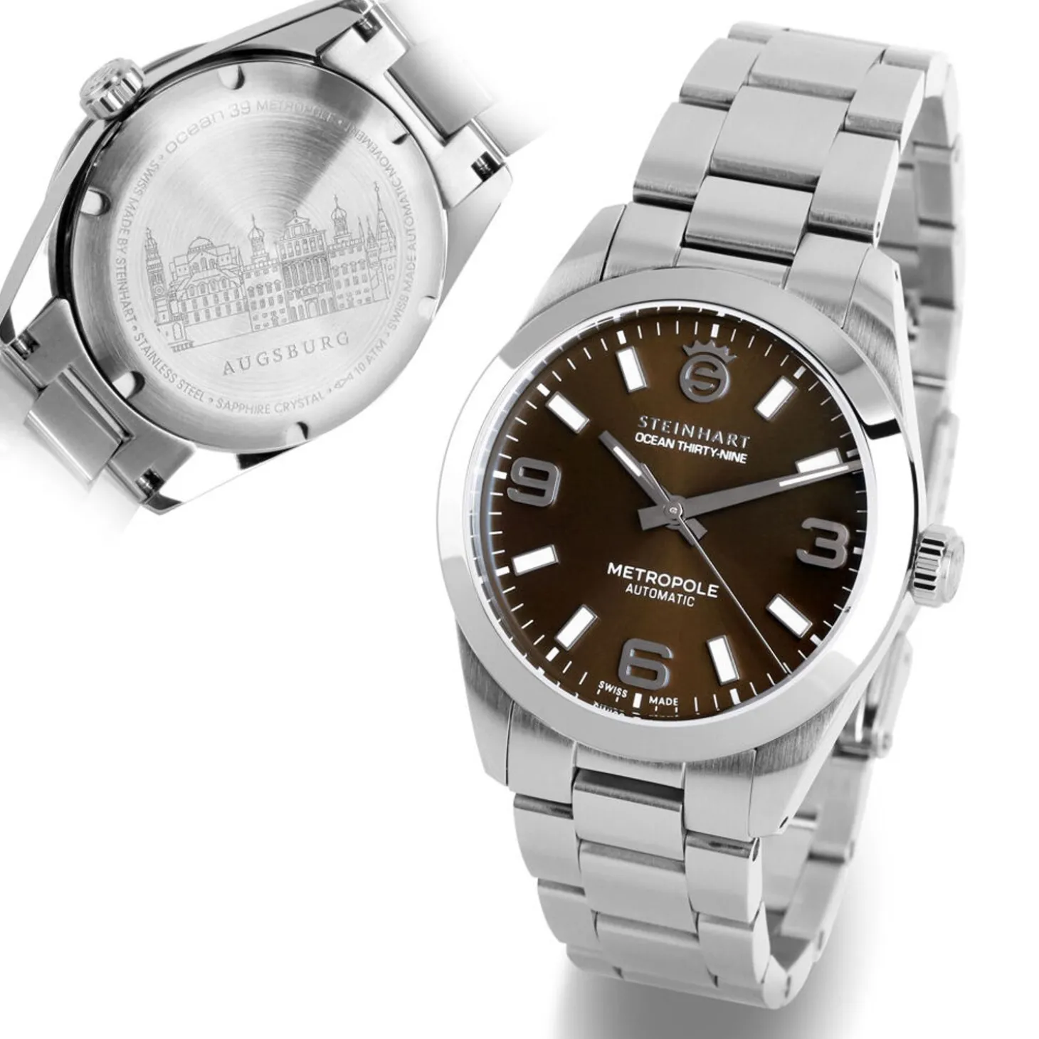 Steinhart Watches Ocean 39 Metropole Sunray Chocolate