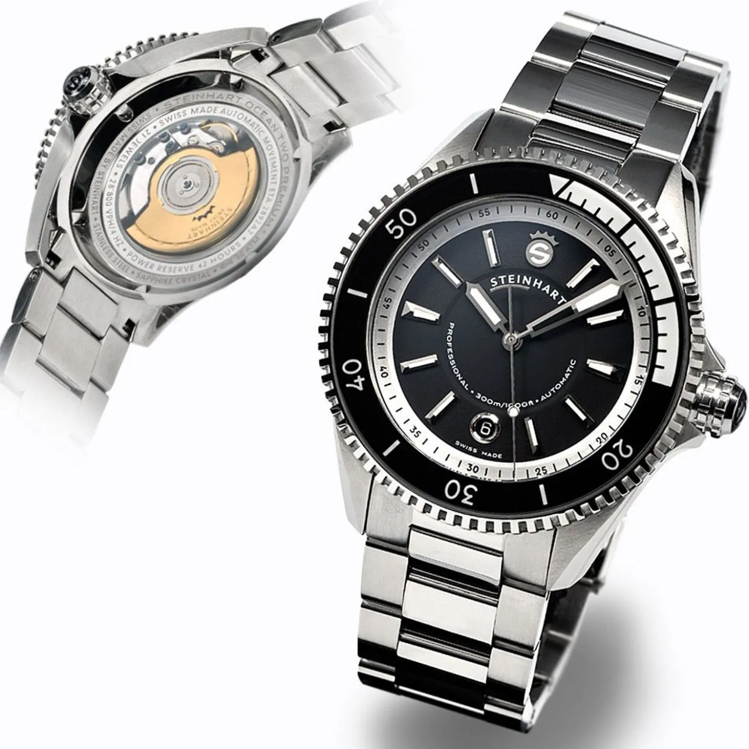 Steinhart Watches Ocean 2 Premium Black Diver Watch
