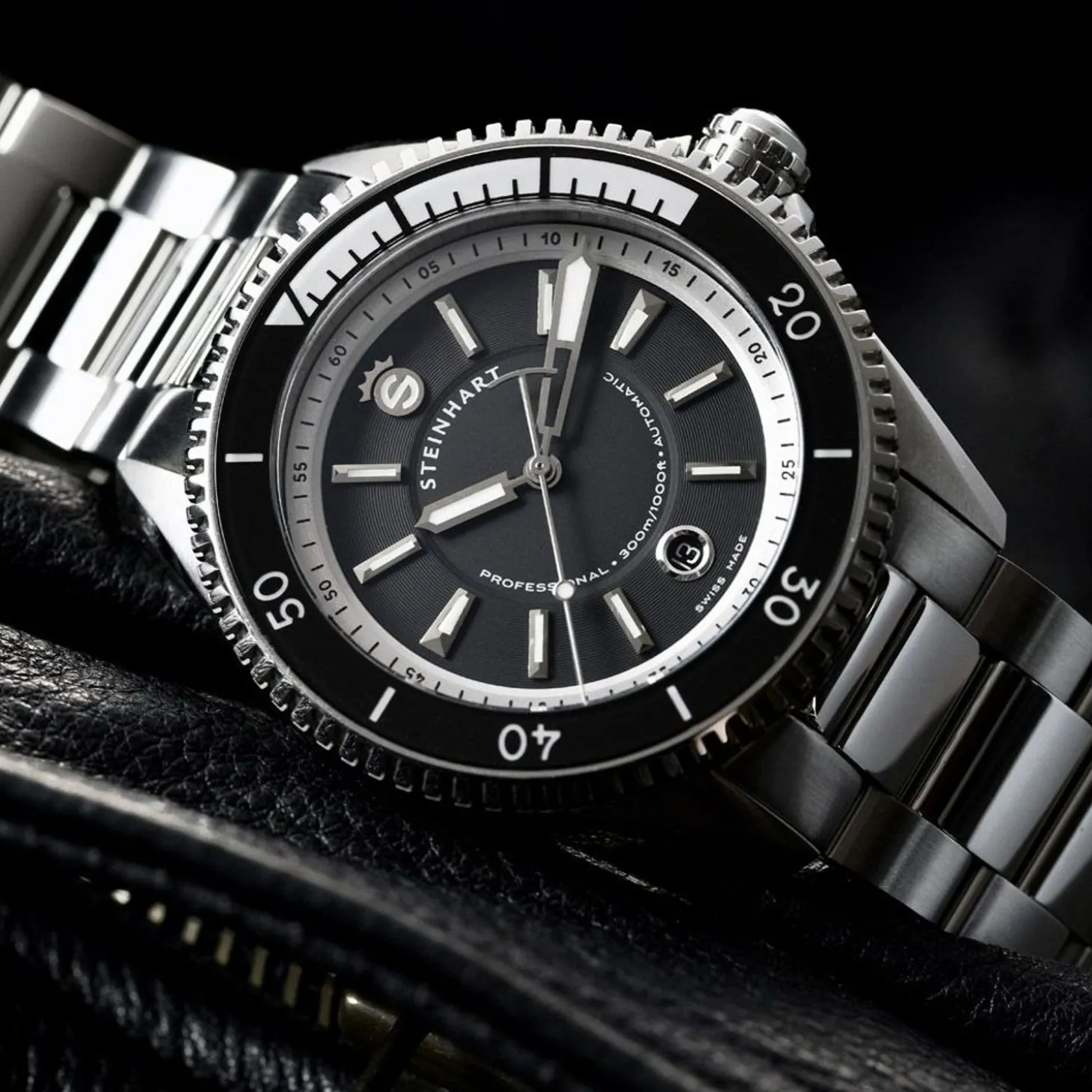 Steinhart Watches Ocean 2 Premium Black Diver Watch