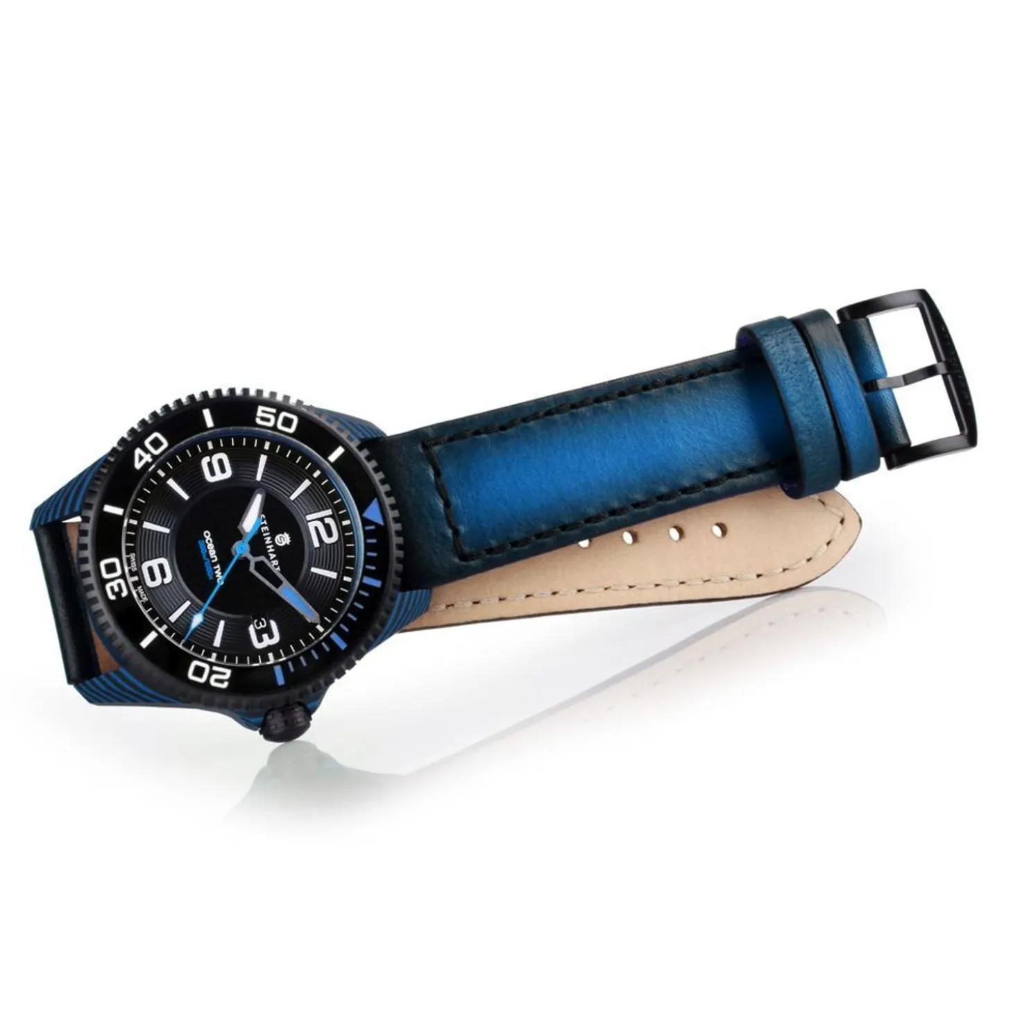 Steinhart Watches Ocean 2 Premium Carbon Blue Diver Watch