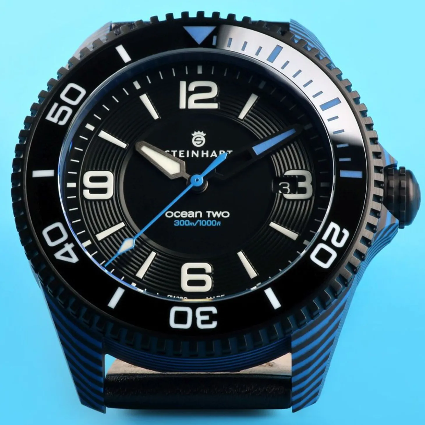 Steinhart Watches Ocean 2 Premium Carbon Blue Diver Watch