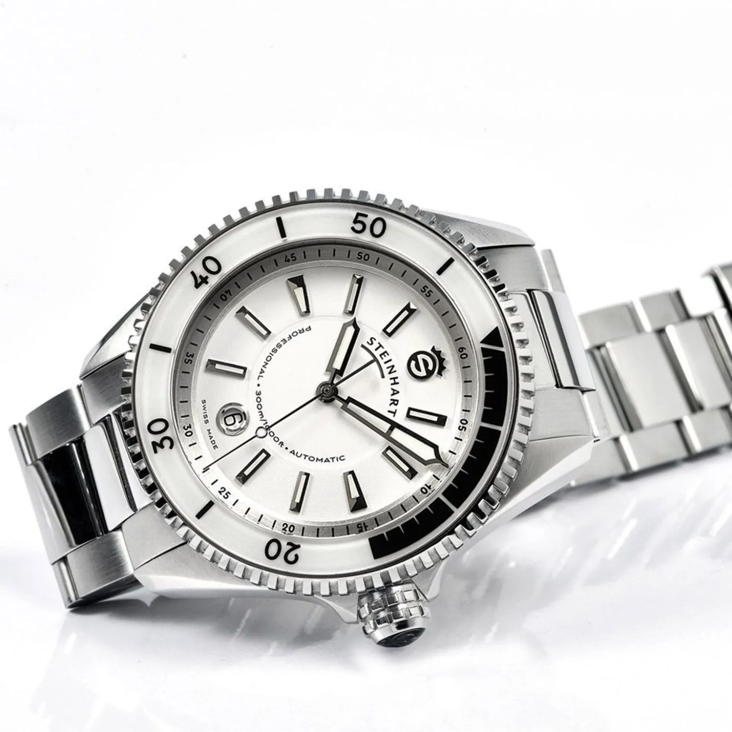 Steinhart Watches Ocean 2 Premium White Diver Watch