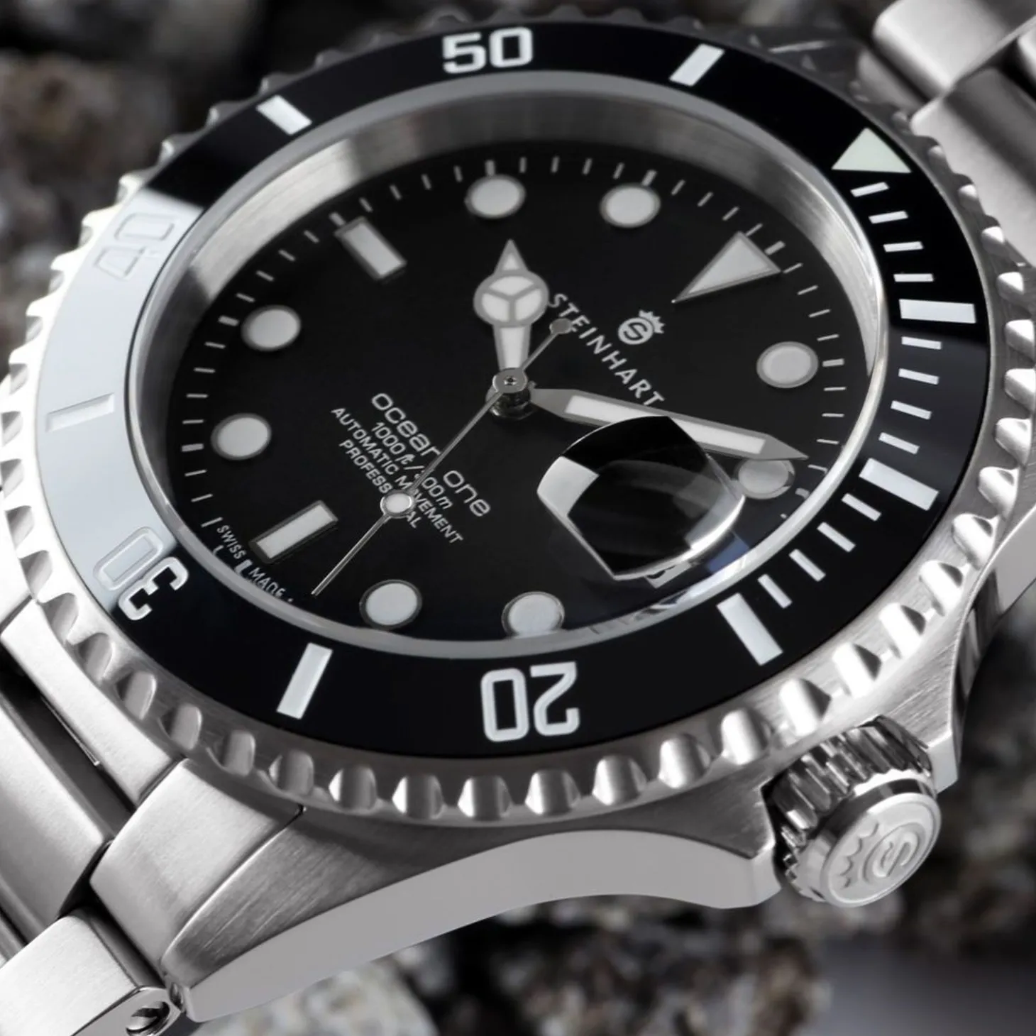 Steinhart Watches Ocean One Black Ceramic Diver Watch