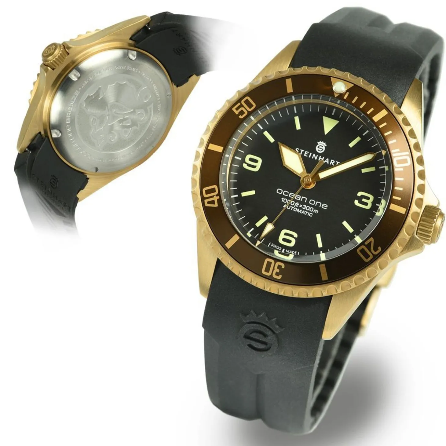 Steinhart Watches Ocean One Bronze Dark-Brown Diver Watch