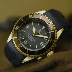 Steinhart Watches Ocean One Bronze Dark-Brown Diver Watch