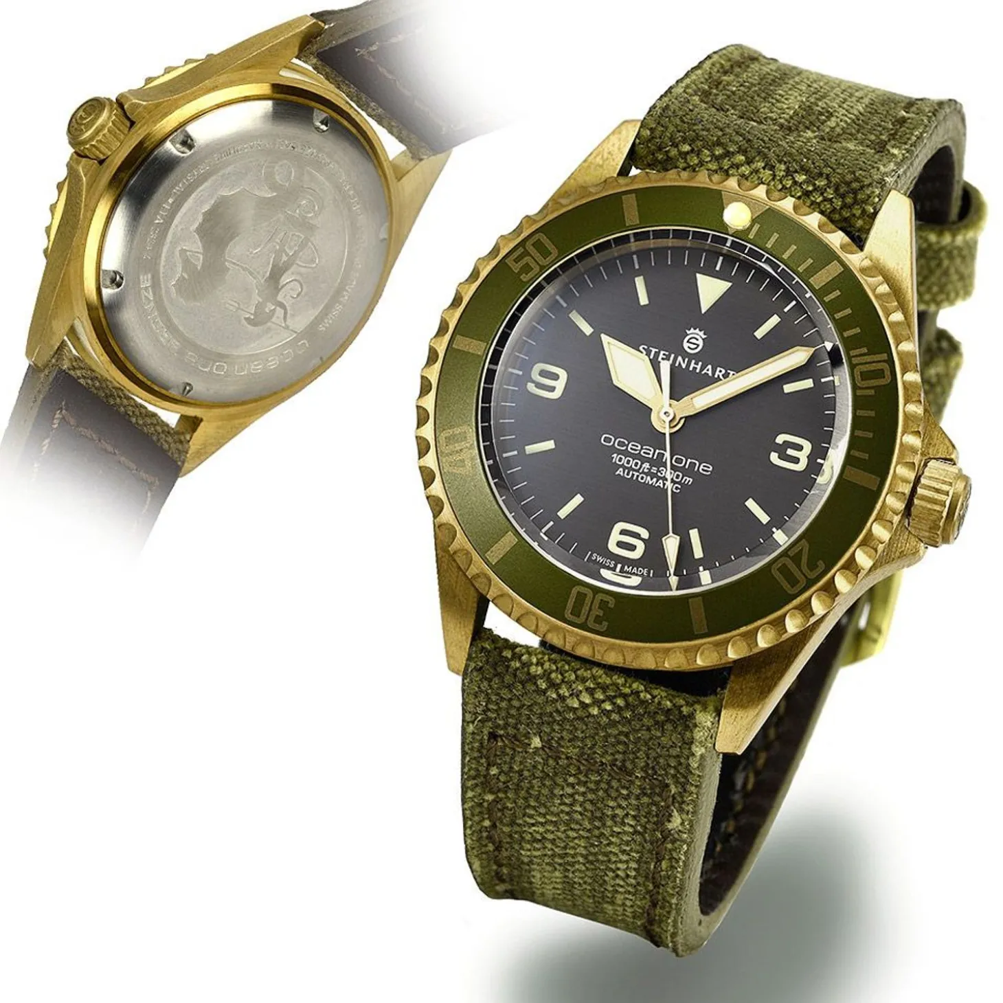 Steinhart Watches Ocean One Bronze Green Diver Watch