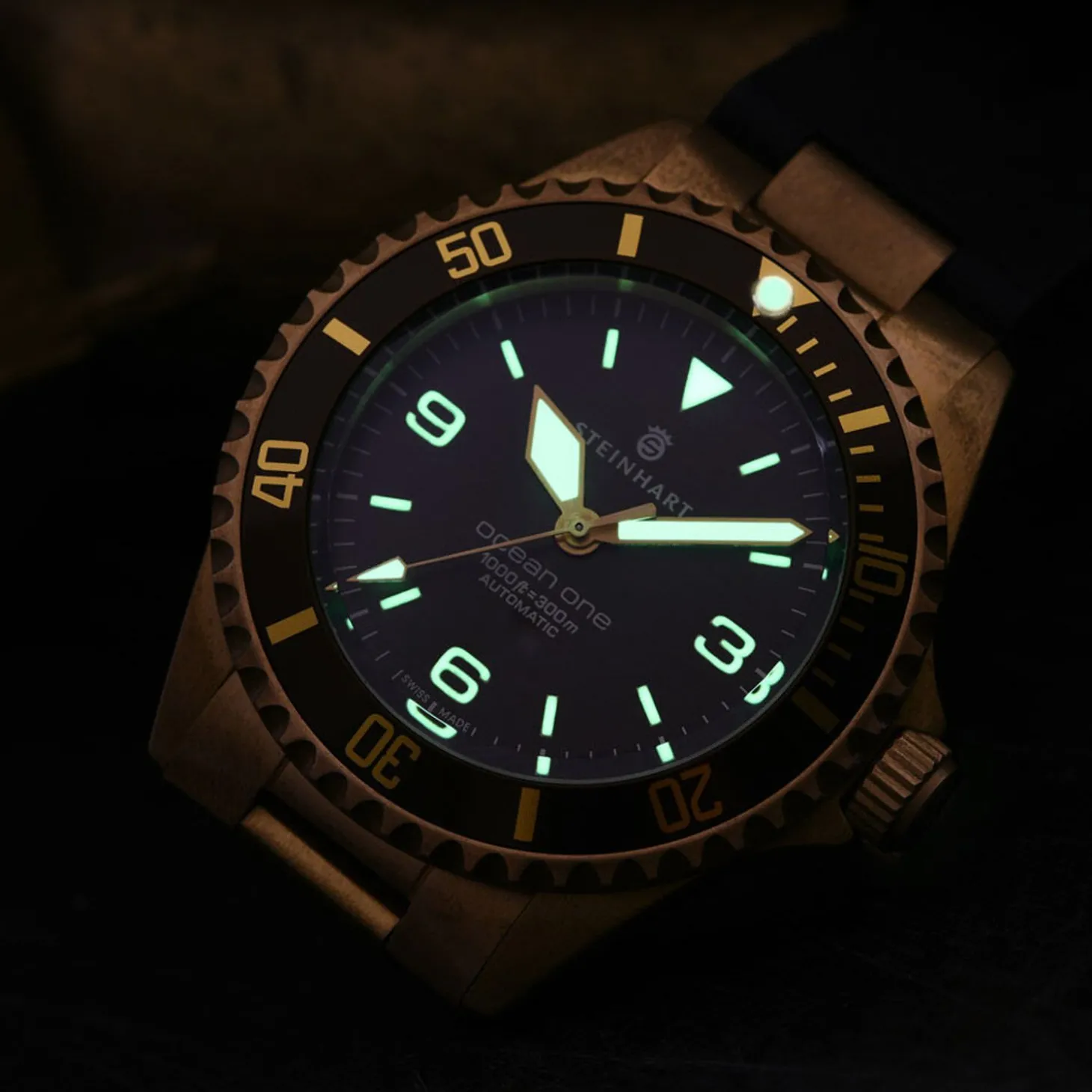Steinhart Watches Ocean One Bronze Light-Brown Diver Watch