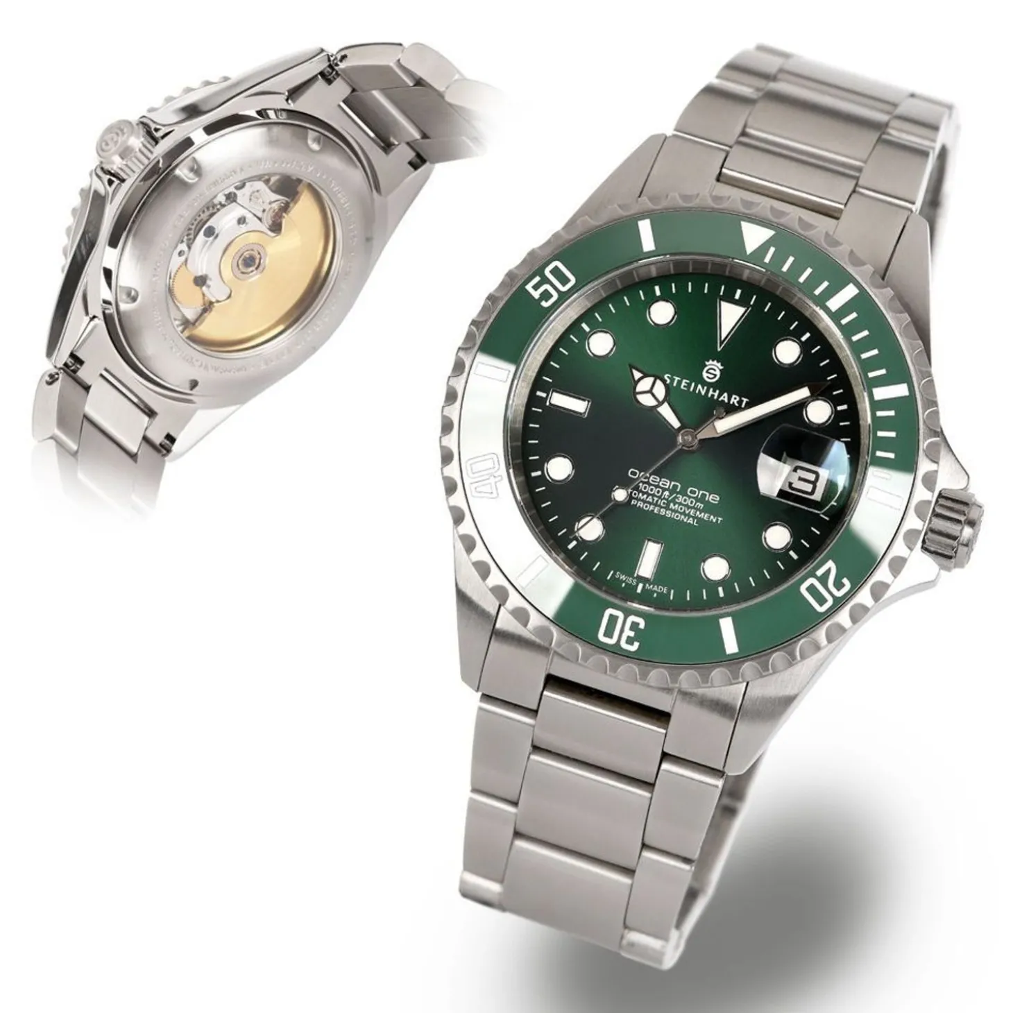Steinhart Watches Ocean One Double-Green Ceramic Premium Diver Watch