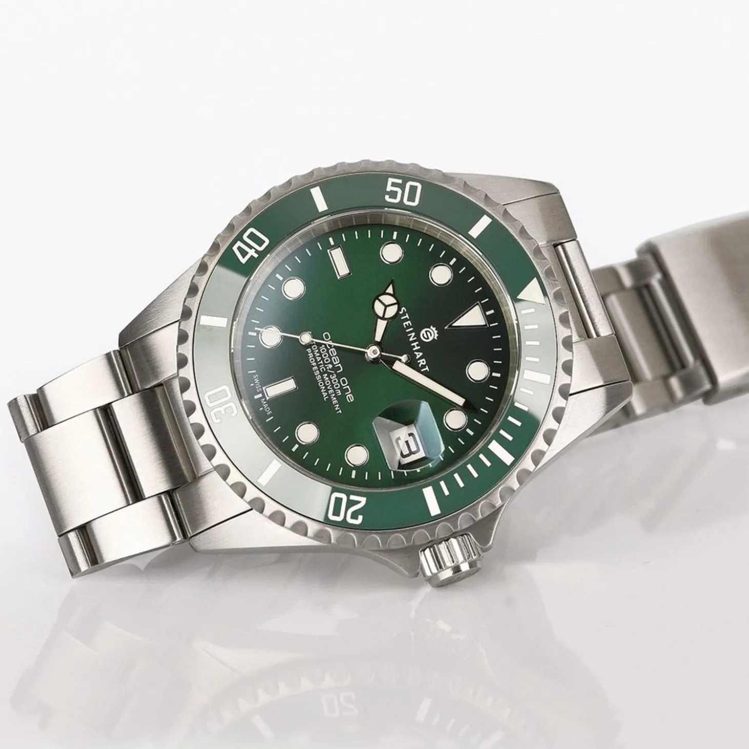 Steinhart Watches Ocean One Double-Green Ceramic Premium Diver Watch