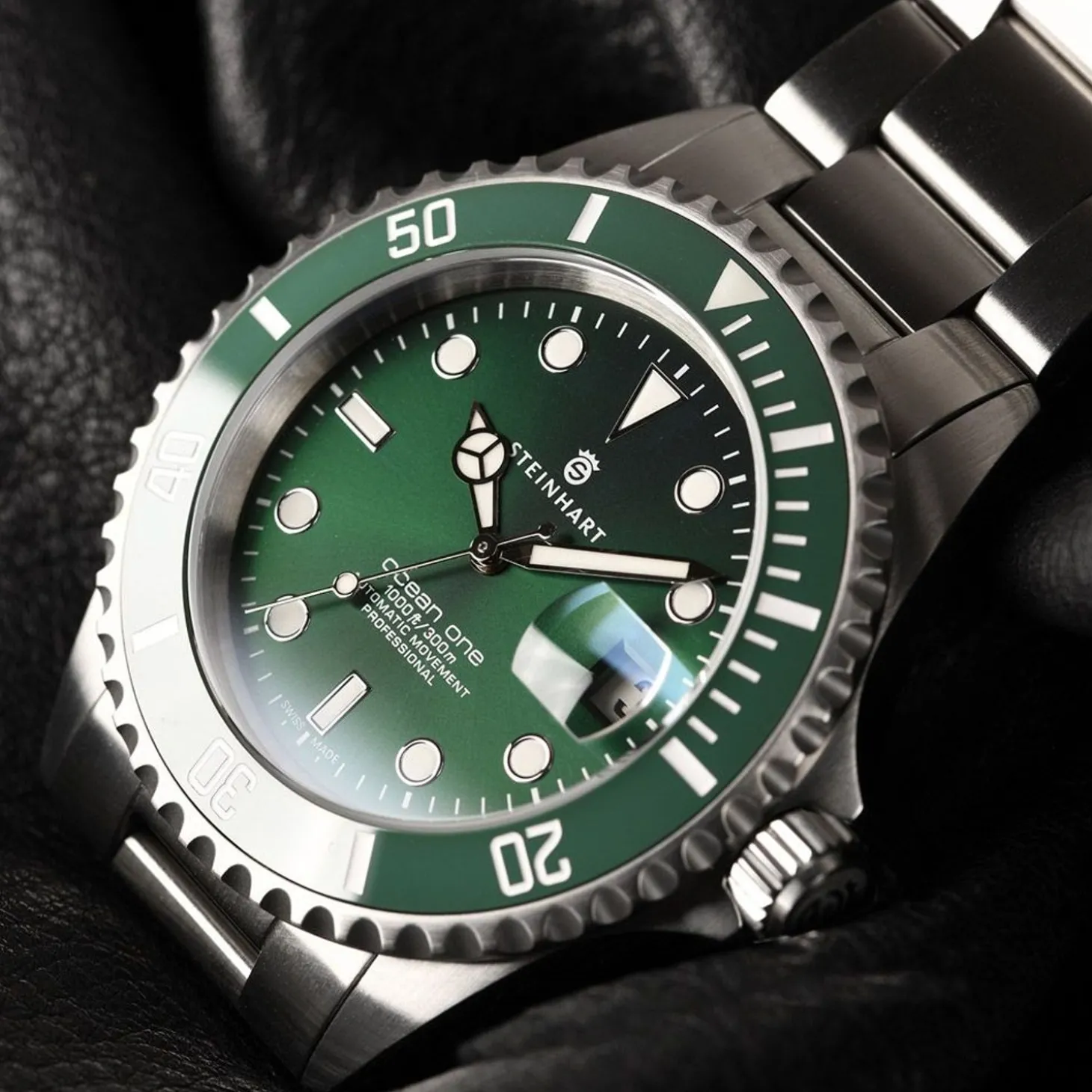Steinhart Watches Ocean One Double-Green Ceramic Premium Diver Watch