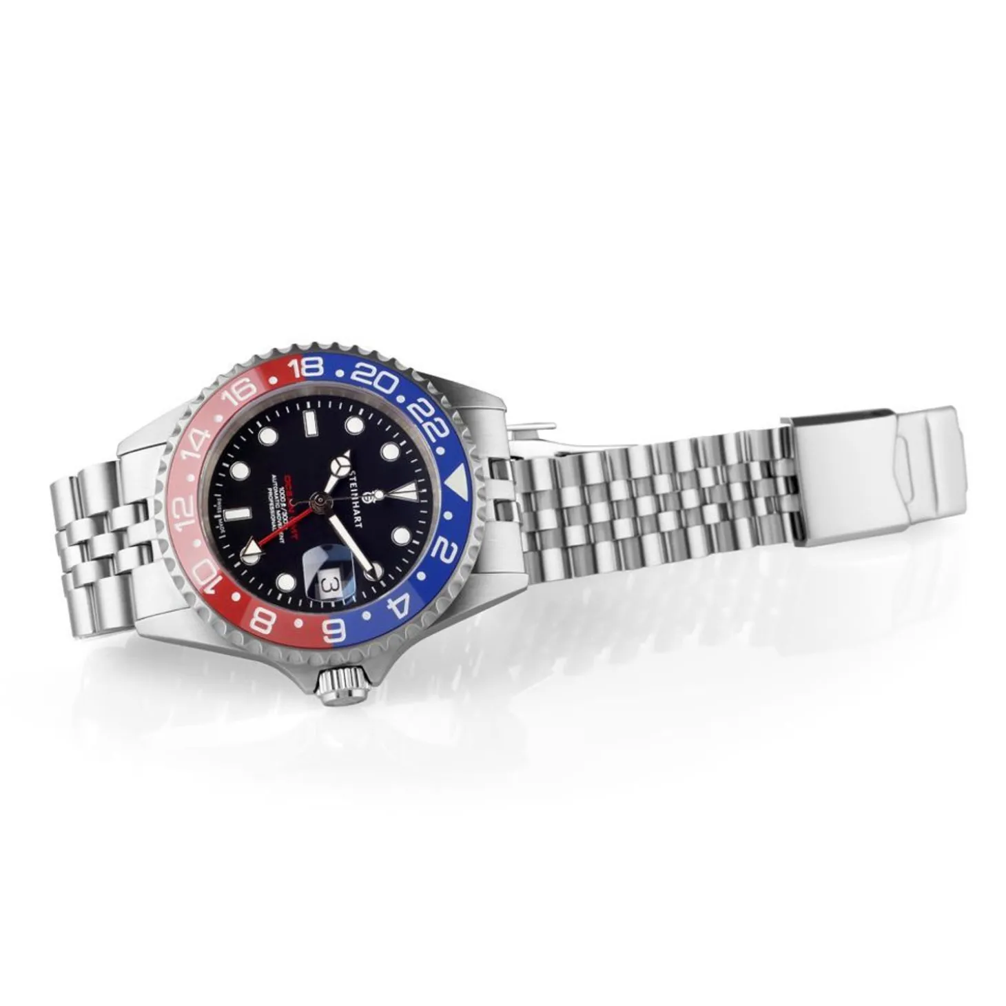 Steinhart Watches Ocean One Gmt Blue-Red. 2 Ceramic Diver Watch