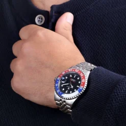 Steinhart Watches Ocean One Gmt Blue-Red. 2 Ceramic Diver Watch