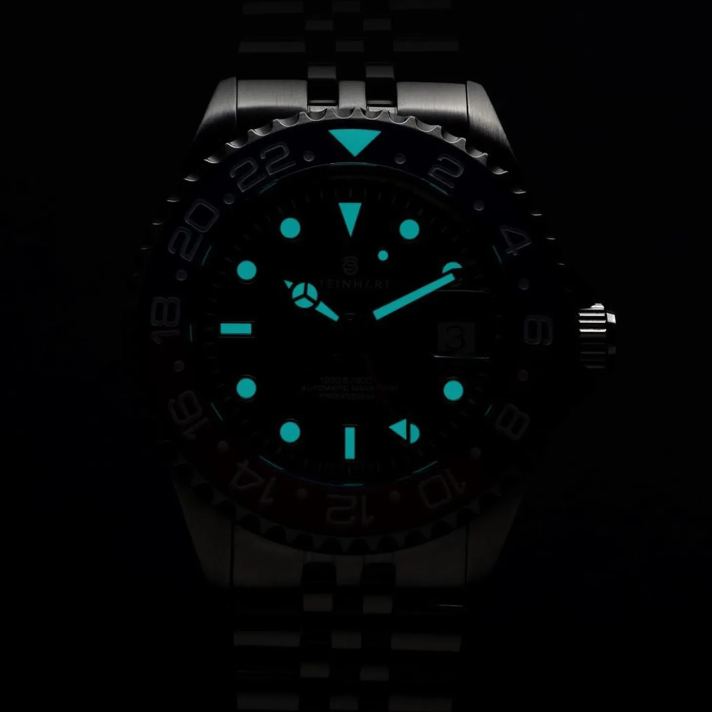 Steinhart Watches Ocean One Gmt Blue-Red. 2 Ceramic Diver Watch