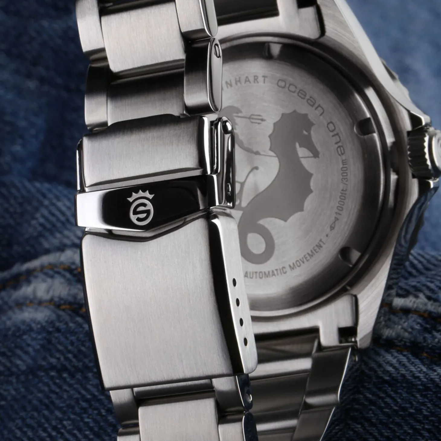 Steinhart Watches Ocean One Gmt Blue-Red Ceramic Blue Dial