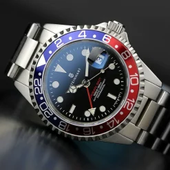 Steinhart Watches Ocean One Gmt Blue-Red Diver Watch