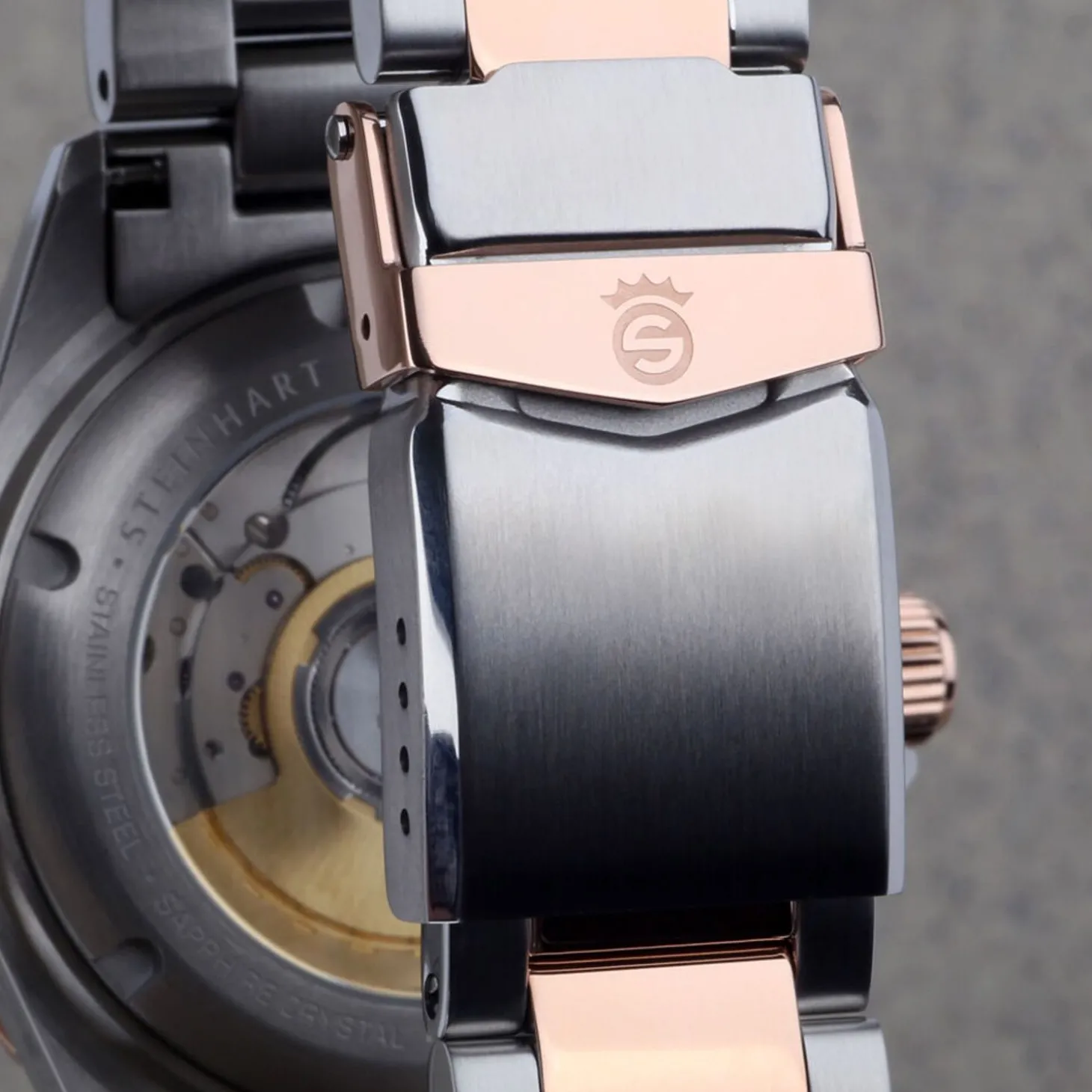 Steinhart Watches Ocean One Gmt Two-Tone Black/Khaki Diver Watch
