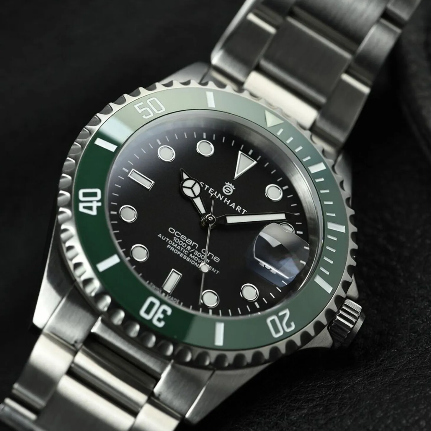 Steinhart Watches Ocean One Green Ceramic Diver Watch
