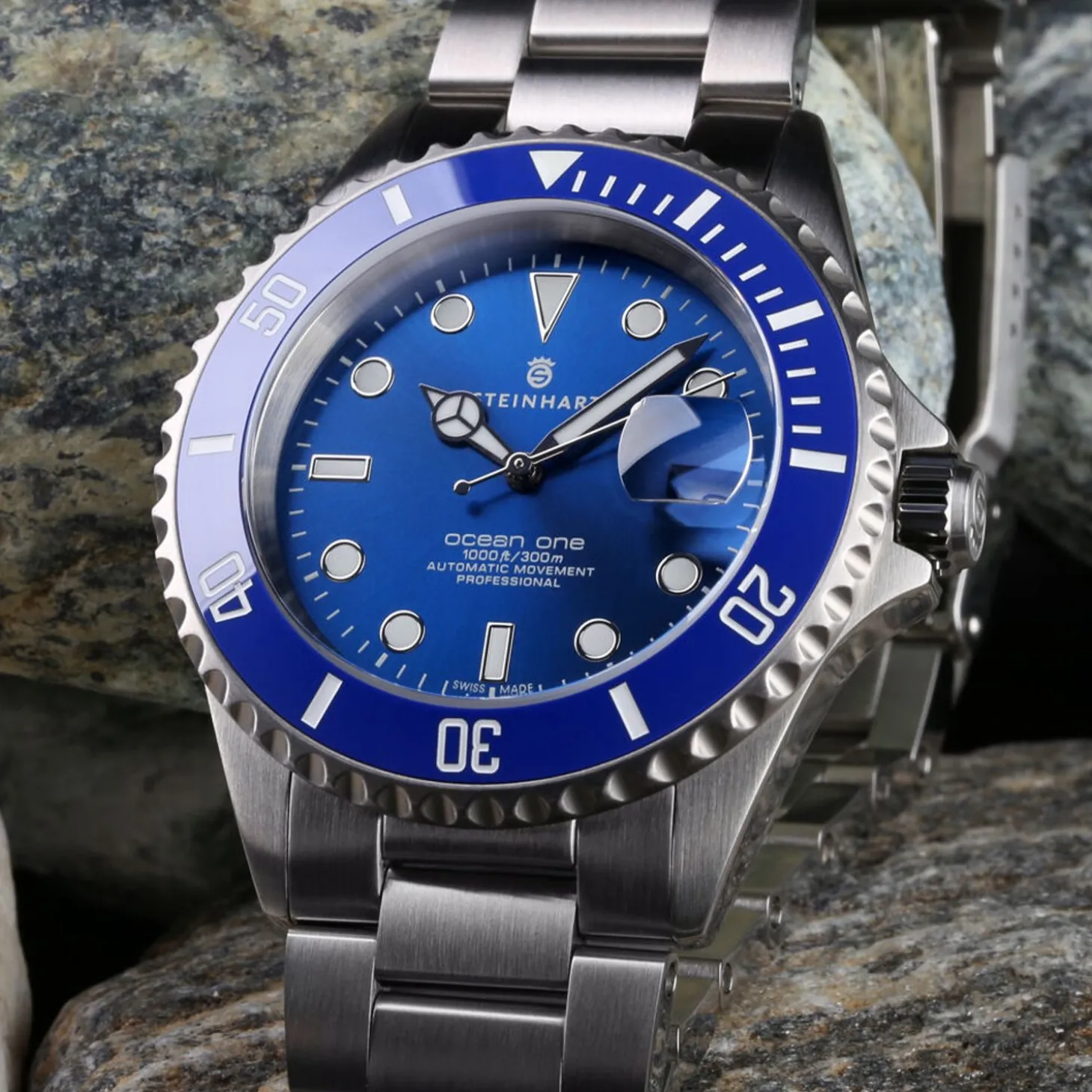 Steinhart Watches Ocean One Premium Blue Ceramic Diver Watch