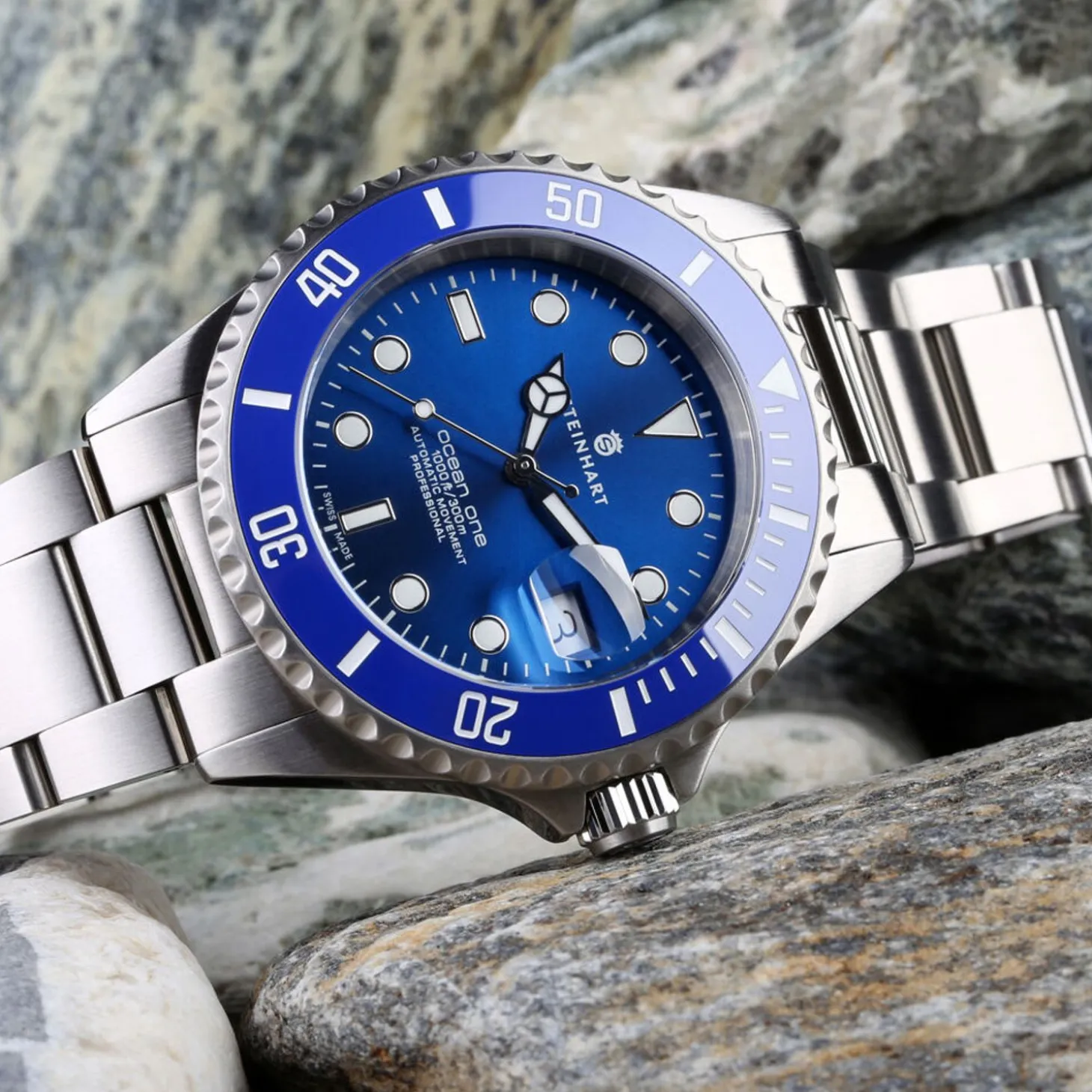 Steinhart Watches Ocean One Premium Blue Ceramic Diver Watch
