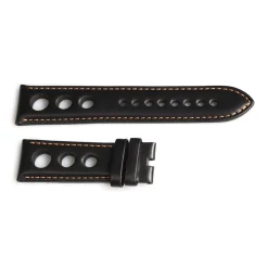 Steinhart Watches Racing Strap Black With Contrast Stitching Orange, Size S