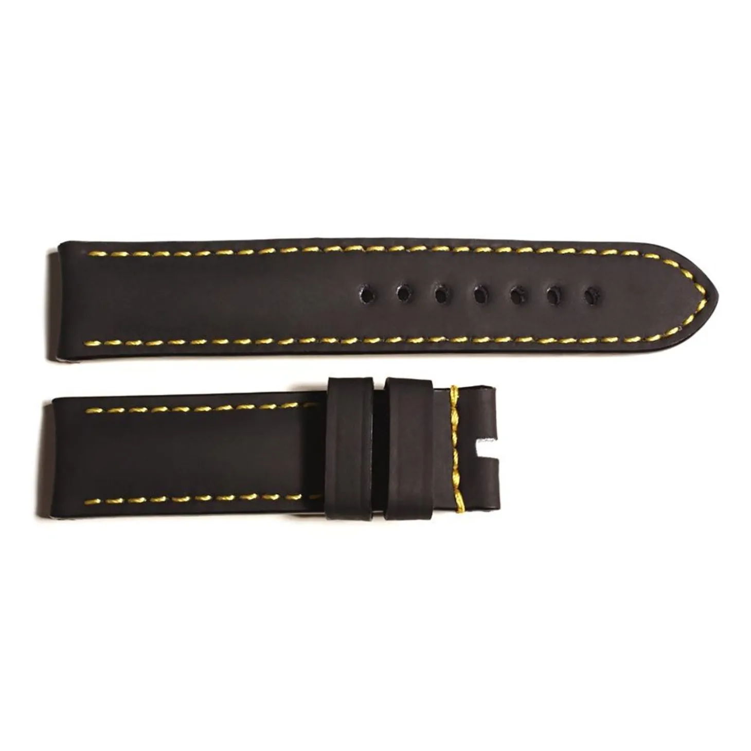 Steinhart Watches Rubber Strap Black For Ocean 2, Size M, Yellow Stitching