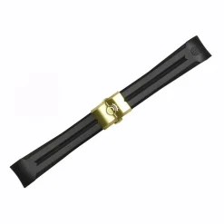 Steinhart Watches Rubber Strap New 20X16 Mm For Ocean 39 With Clasp Gold