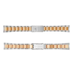 Steinhart Watches Stainless Steel Bracelet Two-Tone 22/18 For Ocean One Without Endlinks