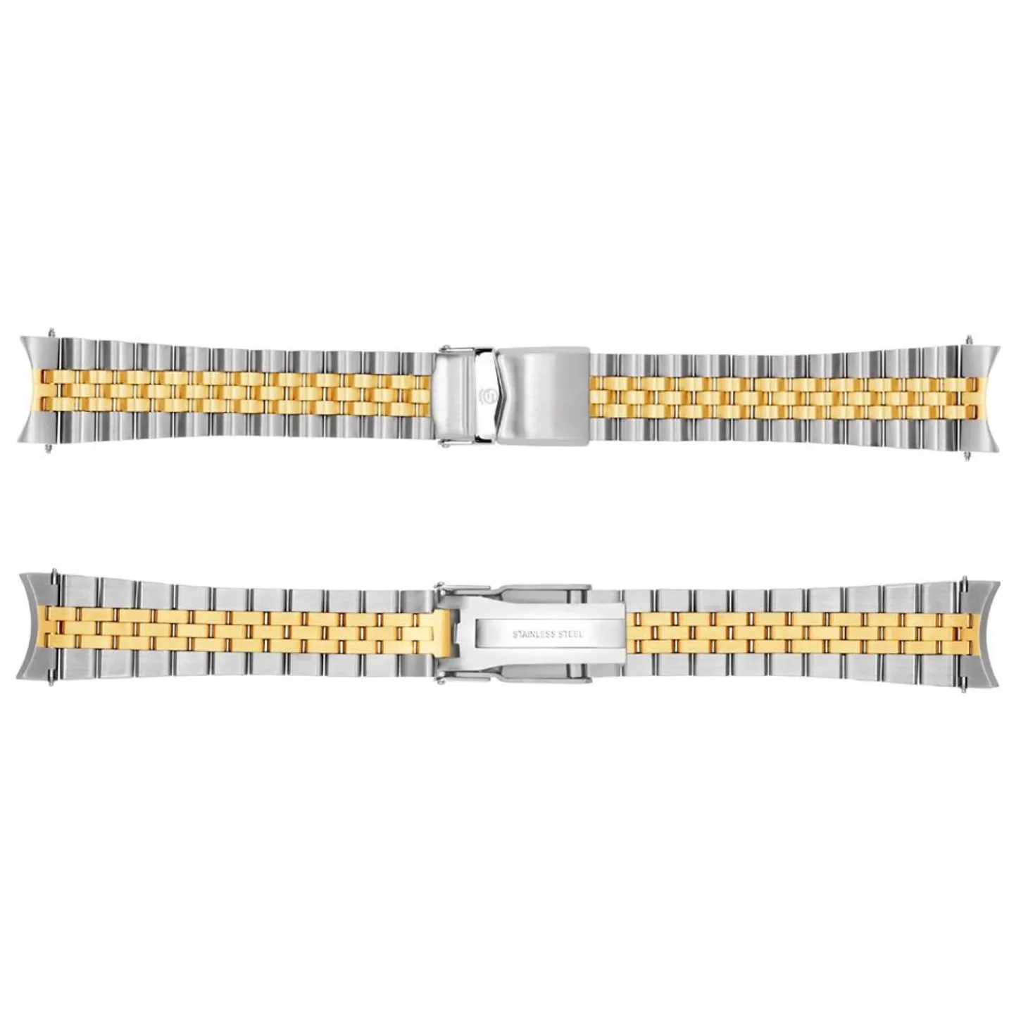 Steinhart Watches Stainless Steel Bracelet 20X16 Mm Two-Tone Satined 5 Links For Ocean 39 Incl. End Links