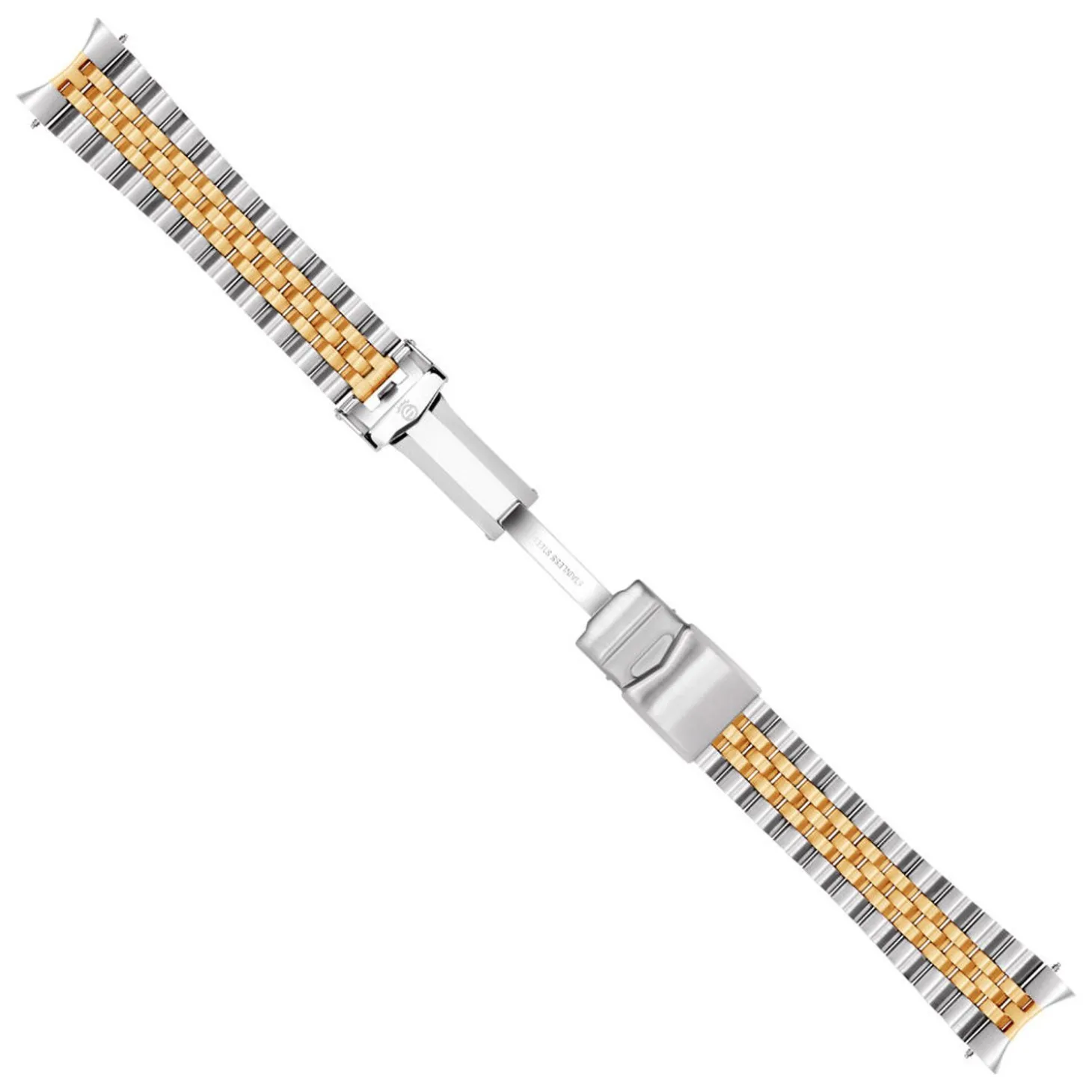 Steinhart Watches Stainless Steel Bracelet 20X16 Mm Two-Tone Satined 5 Links For Ocean 39 Incl. End Links